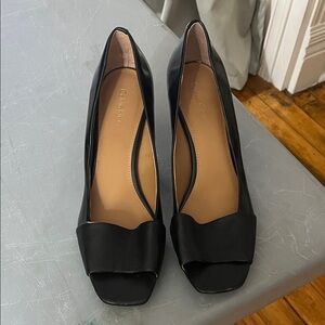 Calvin Klein Black Peep Toe Heels